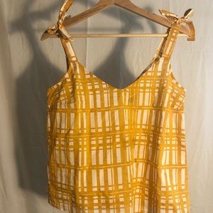 Universal Thread yellow tie strap top
